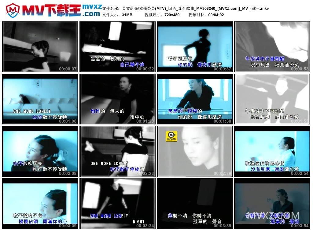 莫文蔚-寂寞蒲公英(MTV)_国语_流行歌曲_MA308240